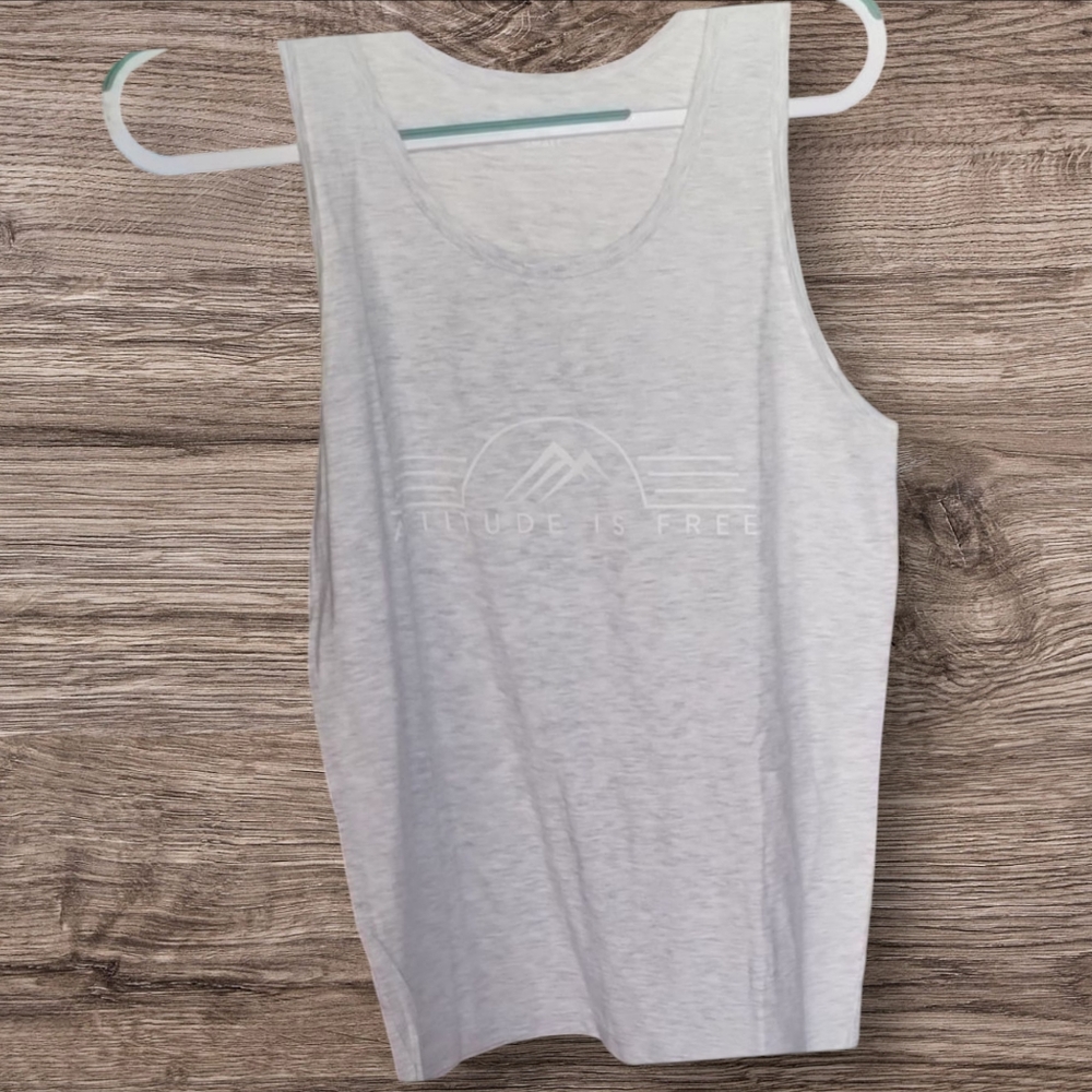Gray Graphic Tank Top Attitude Is Free